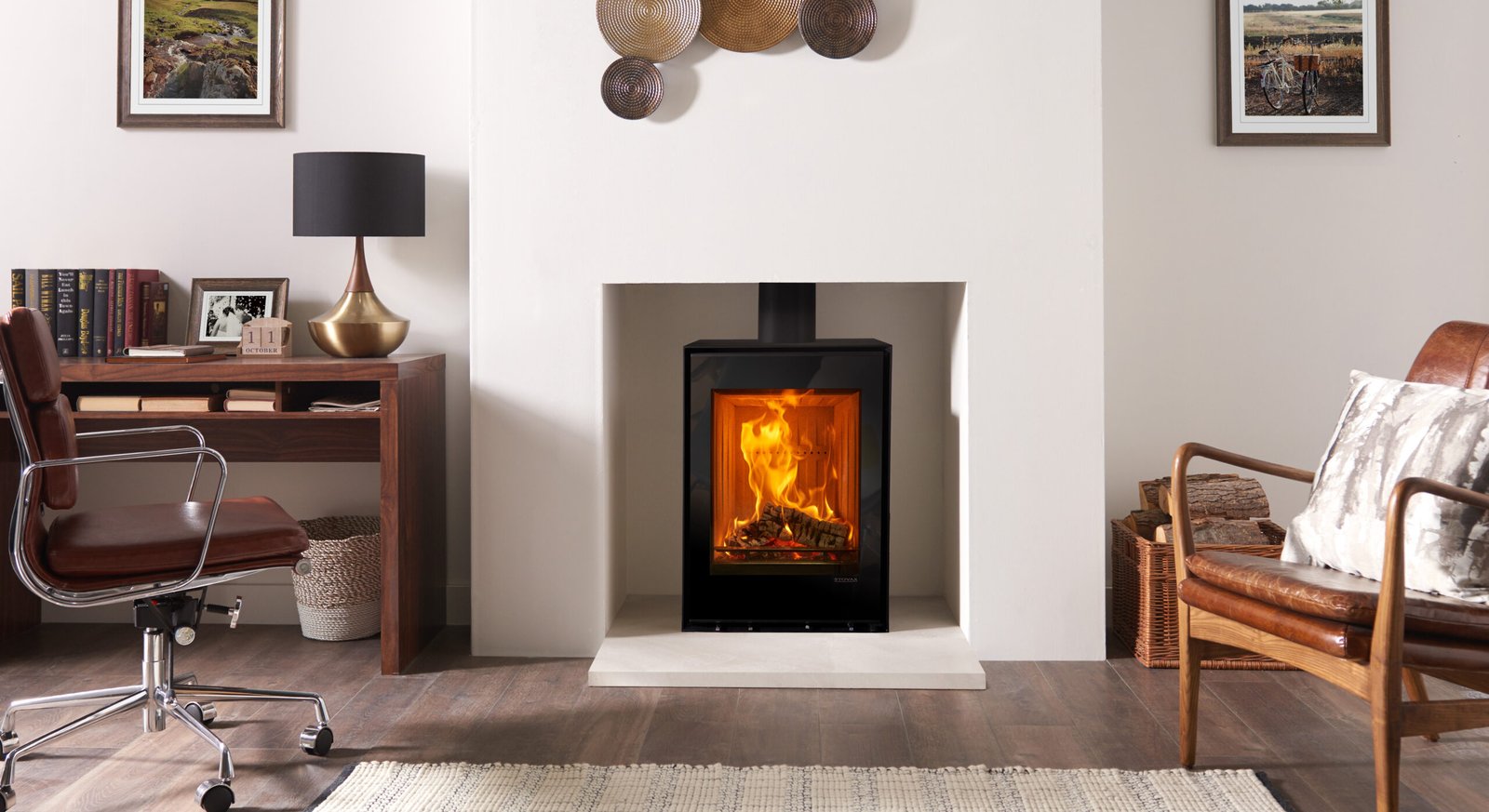 Stovax Freestanding Elise Steel 540T wood burning and multi-fuel stove1